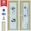 Fabrik Custom Sandgestrahlt Glas Türen für Küche / Bad / Inner Room, endlose Desgin von Aluminium-Glas-Türen